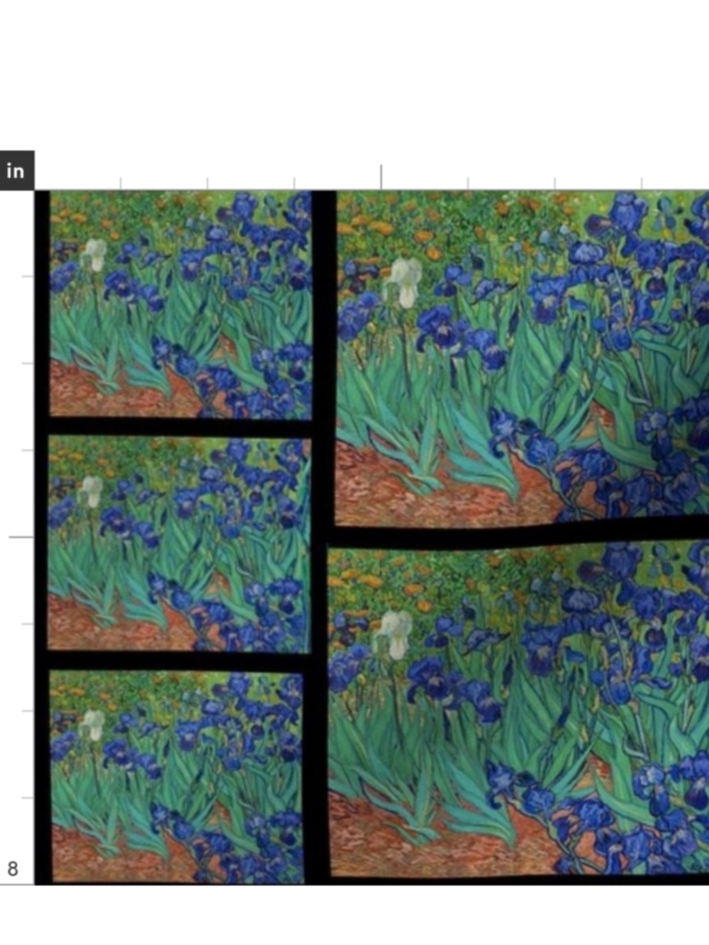 Van Gogh’s Irises - Cotton Fabric Swatch